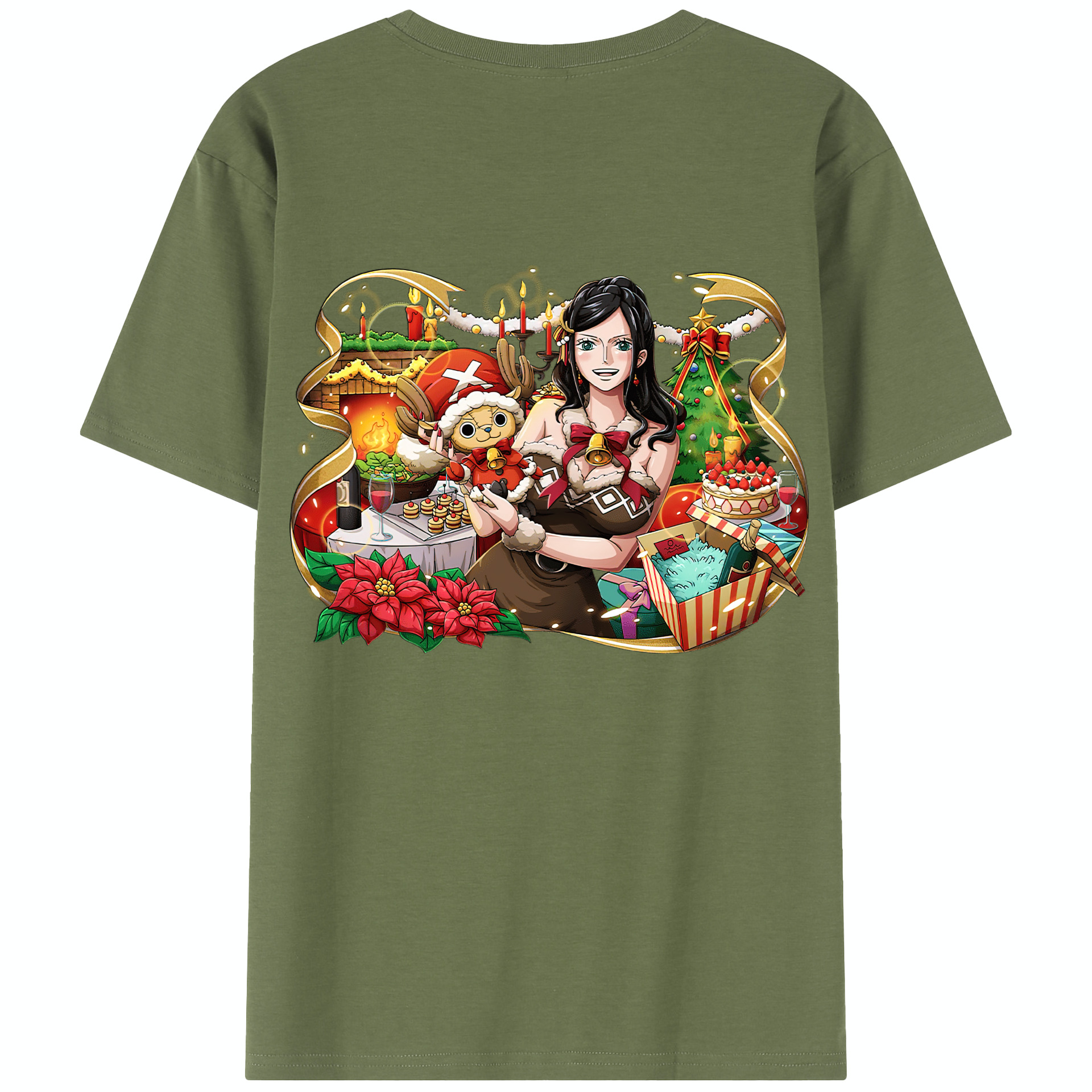 ワンピース ニコ・ロビン ONE PIECE Nico Robin 綿100％半袖Tシャツ（背面プリント）